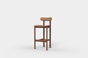 Rye Bar Stool High With Backrest Upholstered Seat and Back