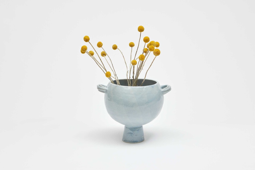 [SK-PHV-LBG] Piped Handle Vessel Light Blue Gloss