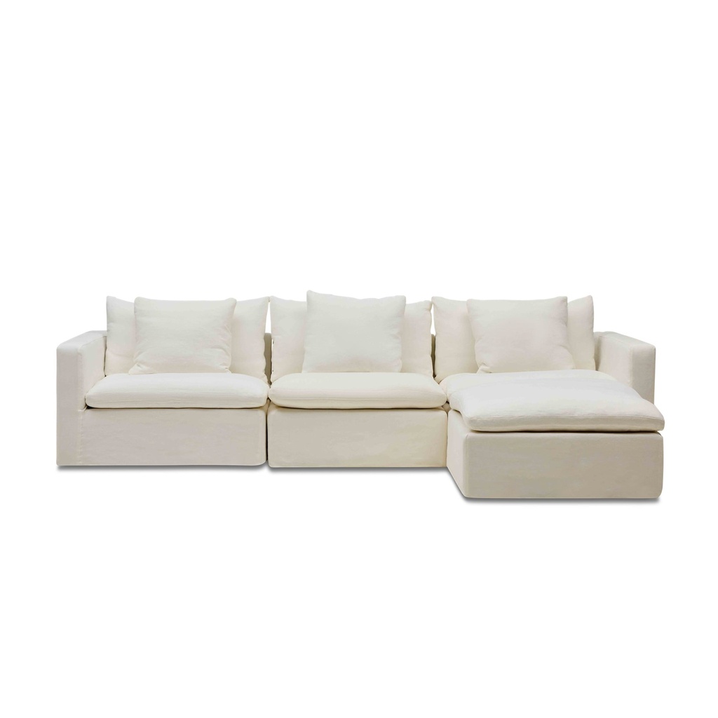 Cape Modular Sofa Snow 3 Seat with Ottoman