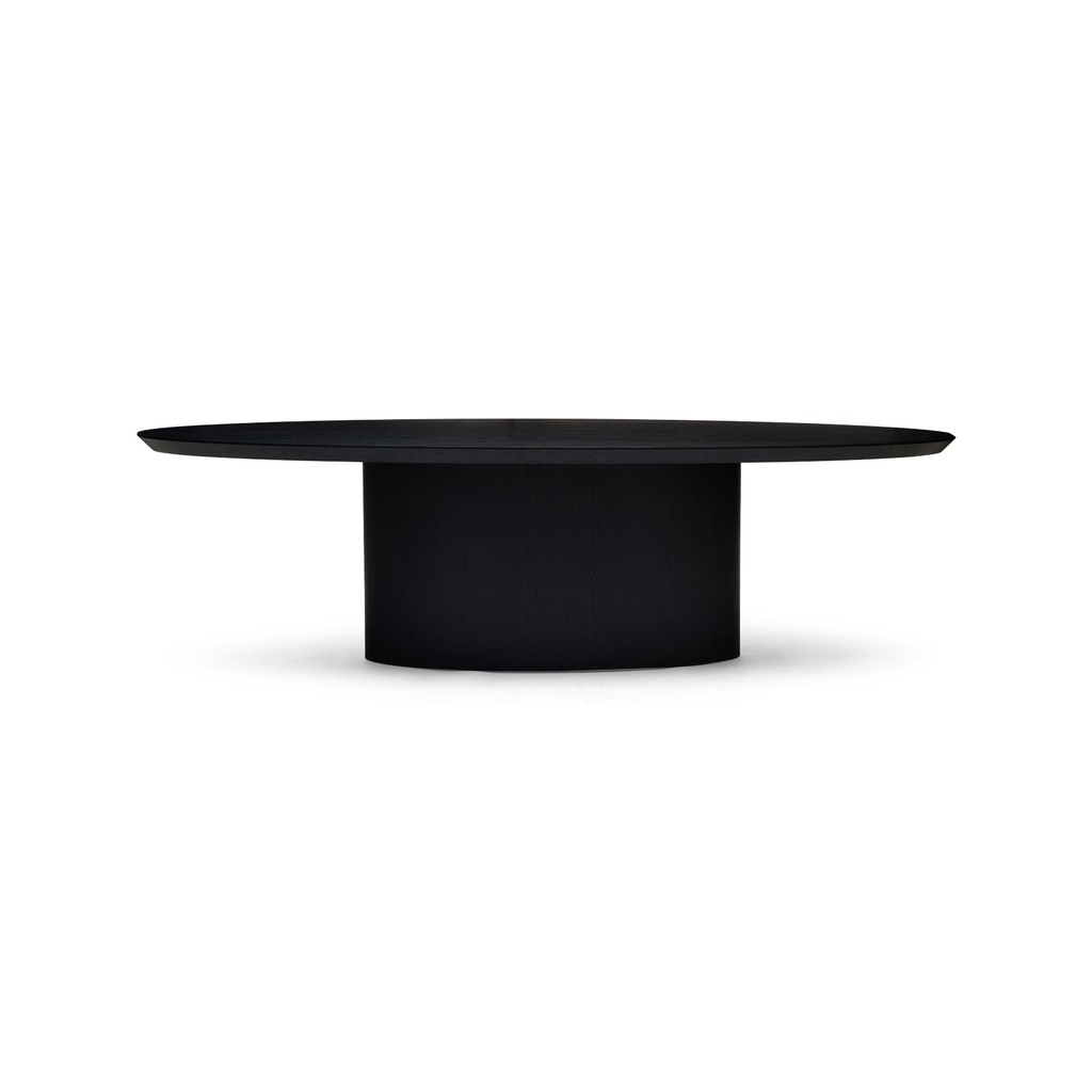 [I763] Pippa Oval Dining Table Black Large
