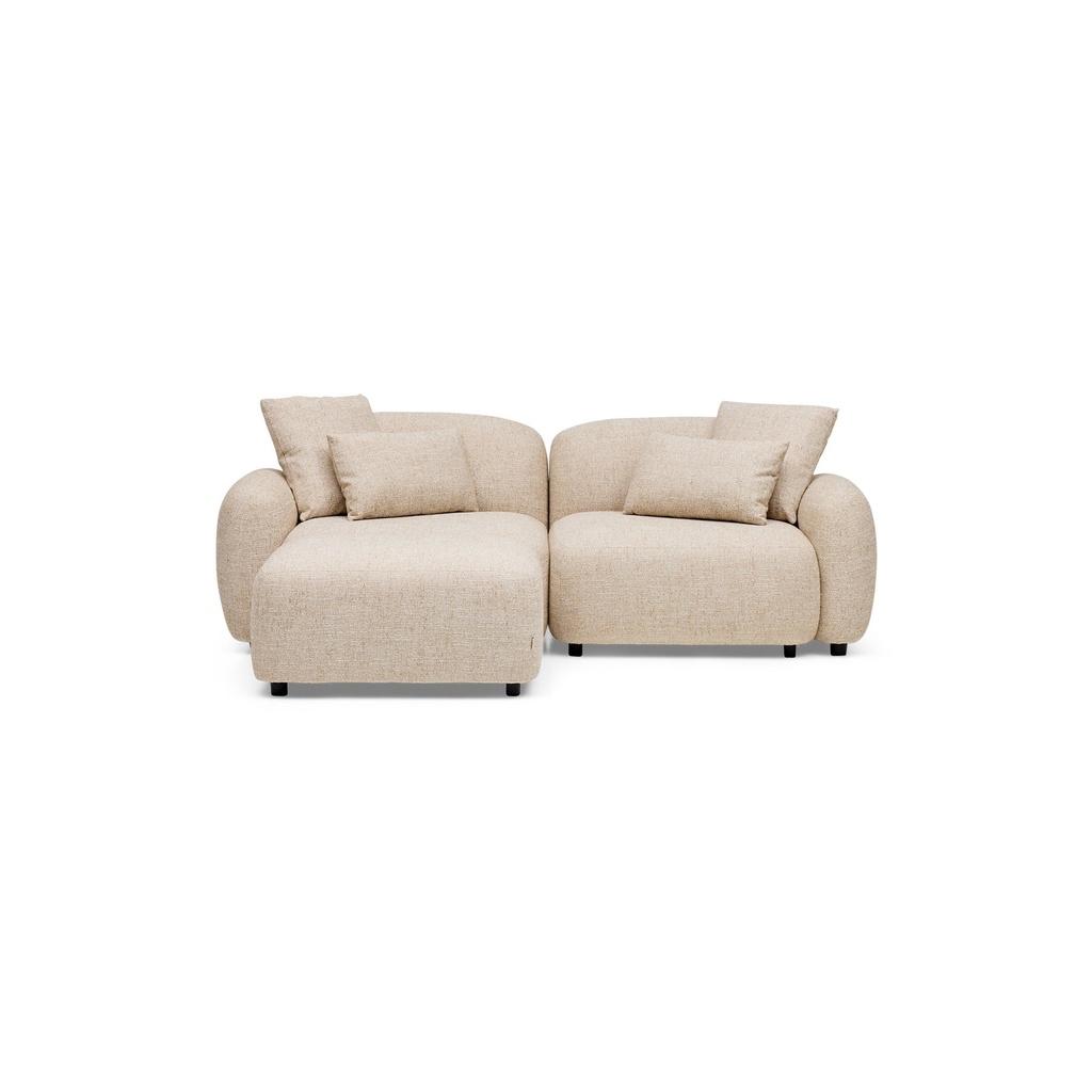 Kaia Modular Sofa Fawn 2 Seat with Ottoman