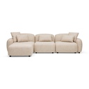 Kaia Modular Sofa Fawn 3 Seat with Ottoman