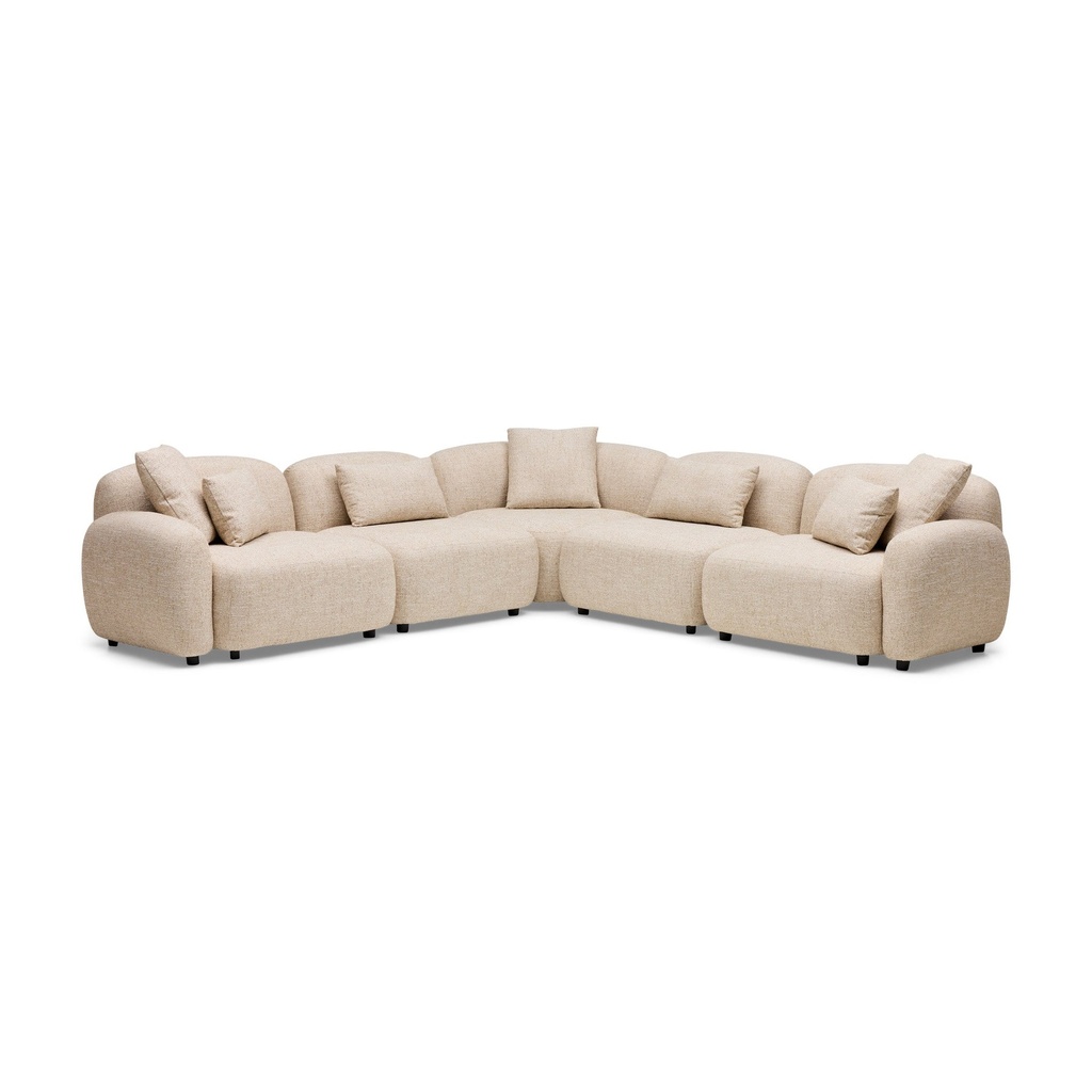 Kaia Modular Sofa Fawn 5 Seat with Corner