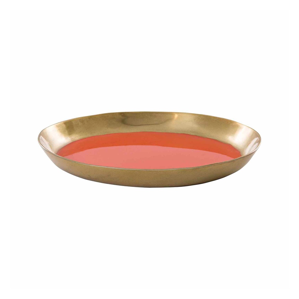 [I293] Almina Round Tray Orange