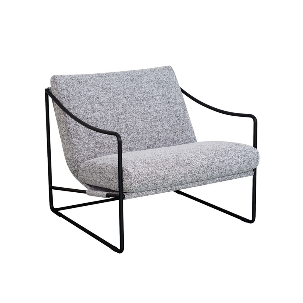Allegra Outdoor Sofa Chair - Fossil - Black Aluminium
