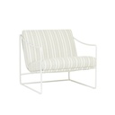 Allegra Outdoor Sofa Chair - Verdant Stripe - Aluminium White