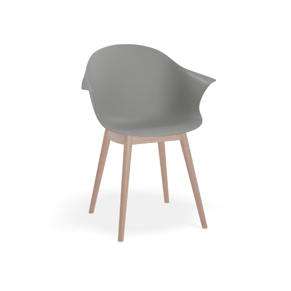 Winged Pebble Chair (Natural Beechwood Base)