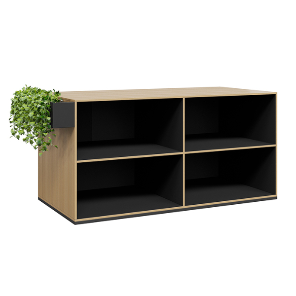 Grid Line Planter Bench
