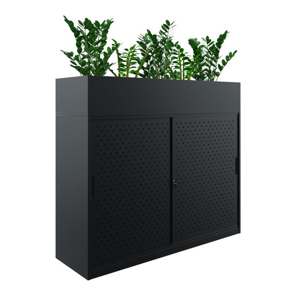 [specfurn-sliding-door-cabinet-with-planter] Specfurn Sliding Door Cabinet With Planter