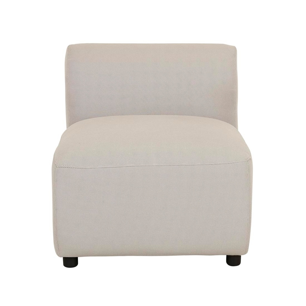 Aruba Curve 1 Seater Centre Sofa - Misty Grey