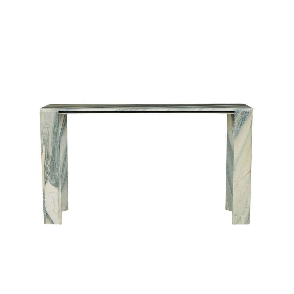 Atlas Slab Console Table - Marine Marble