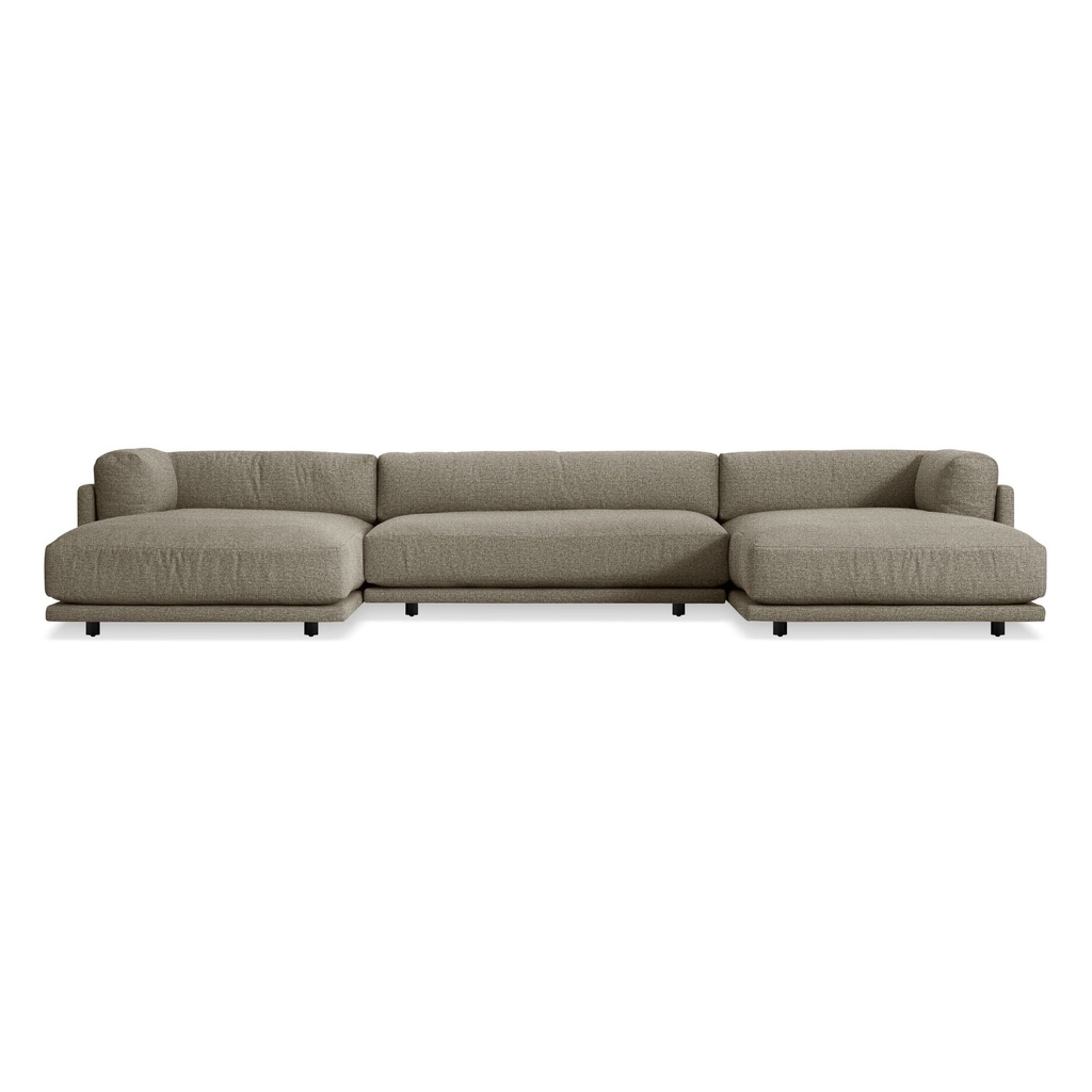 [SN1-USECBK-BK] Sunday U-Shaped Sectional Sofa