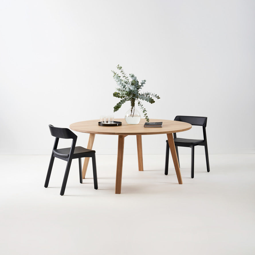 Luna Round Timber Dining Table