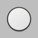 Adel Round Mirror - Black 100cm