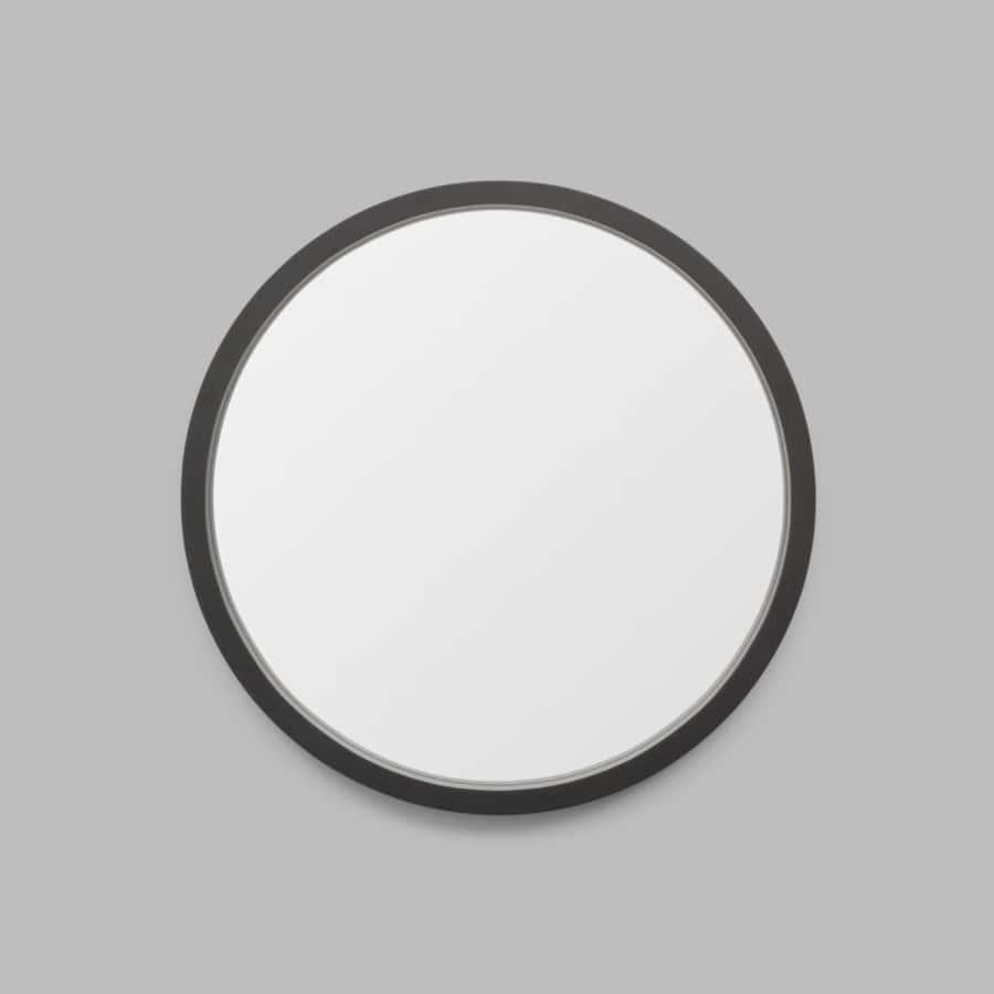 [MON-MFADERMBK] Adel Round Mirror - Black 80cm