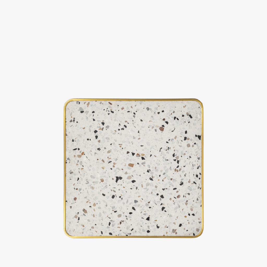 Terrazzo with Brass Top