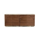 Archie Marble Buffet - Matt Ocean Marble - Walnut