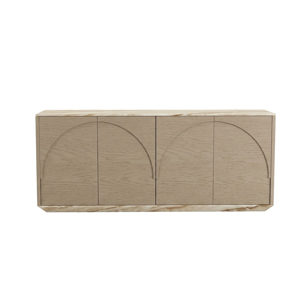 Archie Marble Buffet - Onyx Travertine - Porcini