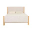 Artie Upholstered Bed - Rice - Natural Ash