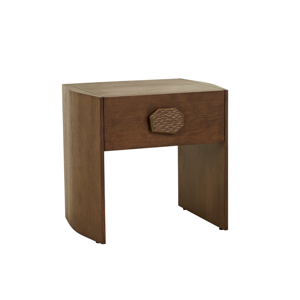 Carvara Abstract Bedside - Mocha Oak