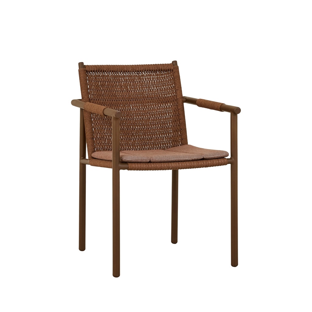 Normandy Siesta Keys Dining Armchair - Brique Weave - Brique