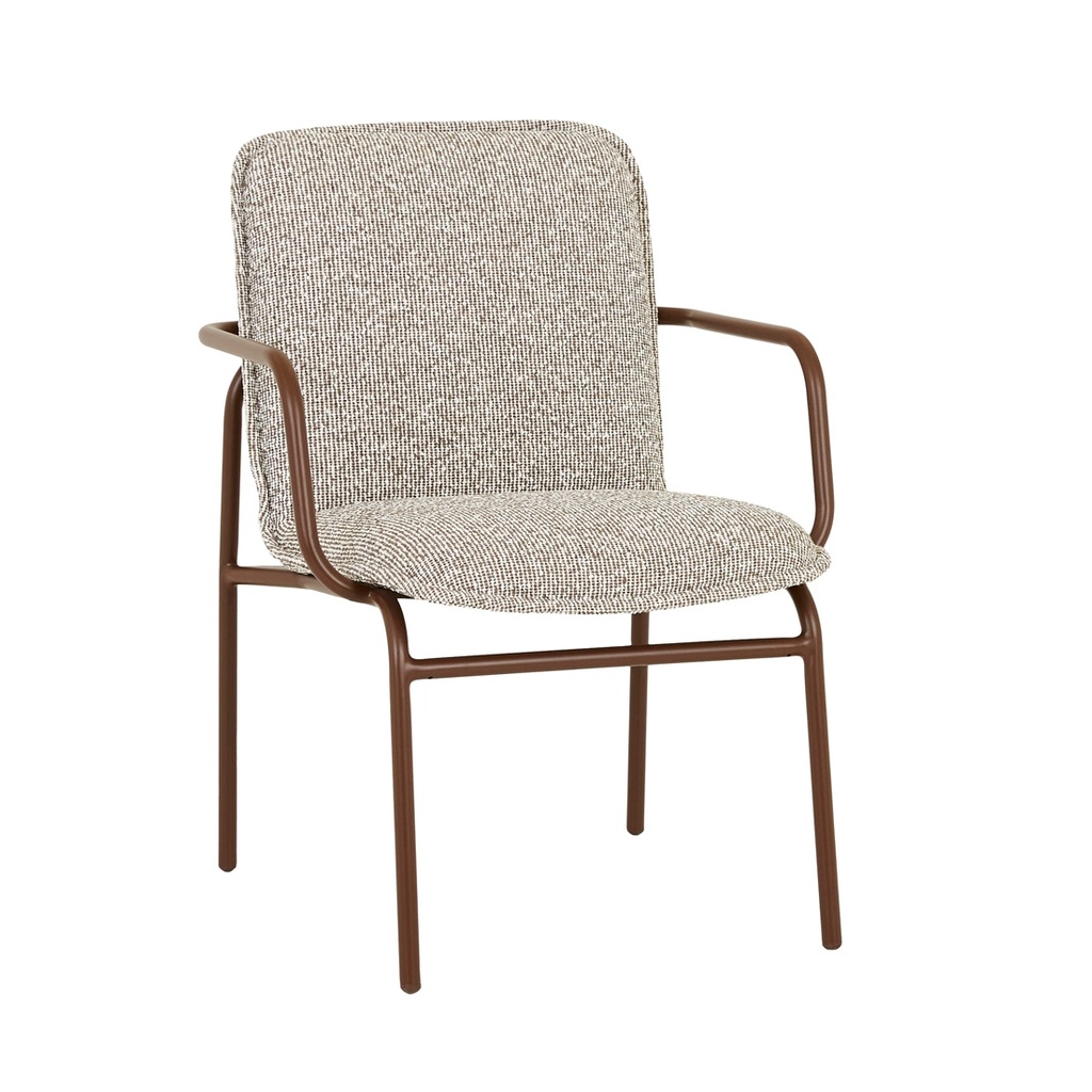 Palma Haven Dining Armchair - Mocha Speckled - Hickory