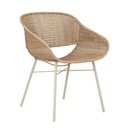 Cabana Curve Dining Armchair - Linen