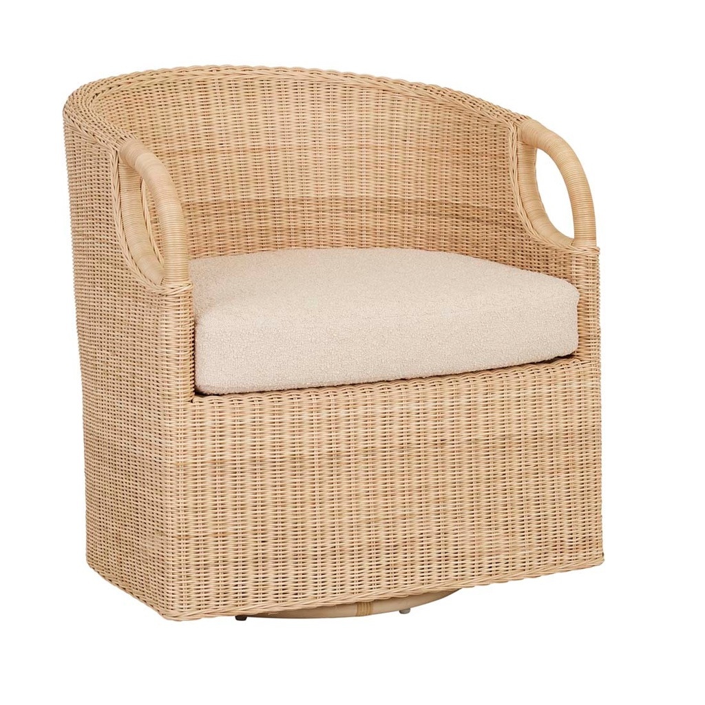 Cana Occasional Chair - Shell Boucle - Natural Rattan