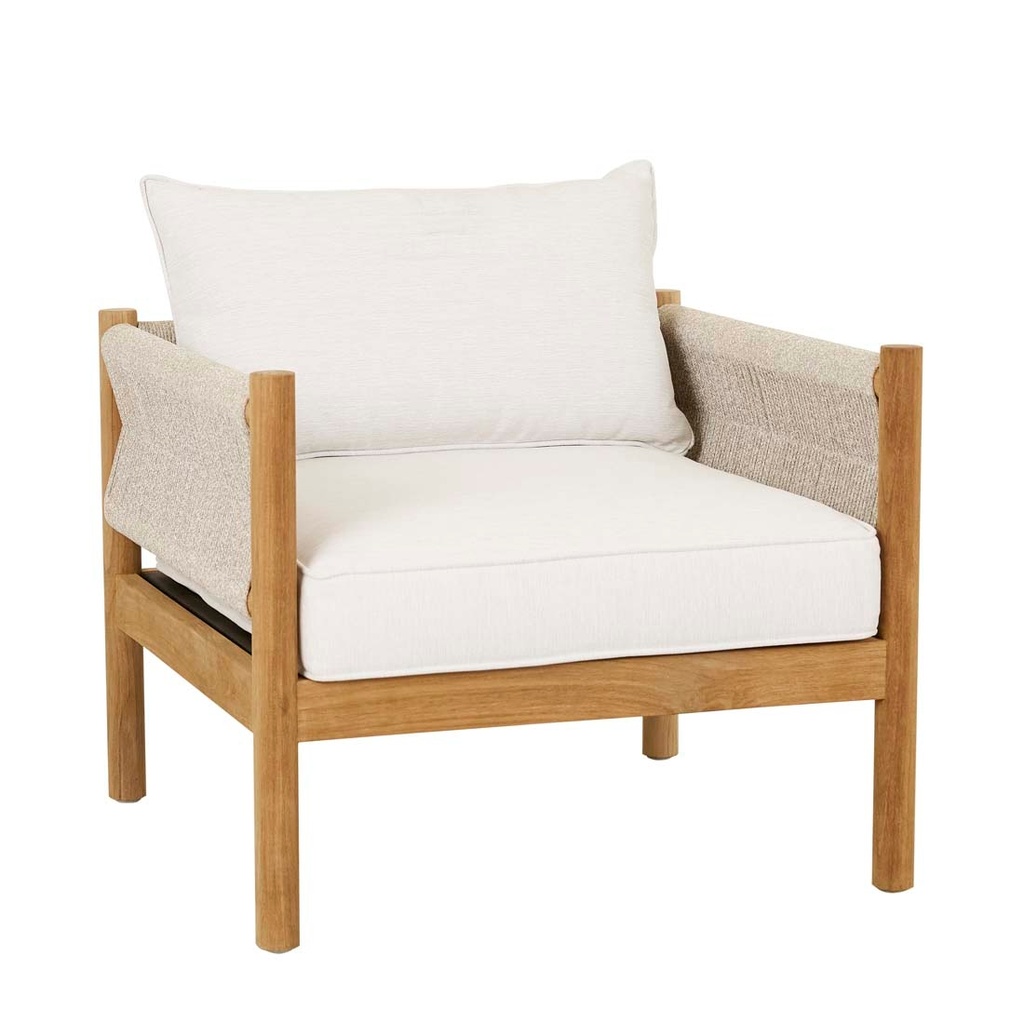 Cannes Rope Sofa Chair - Sand - Natural Teak