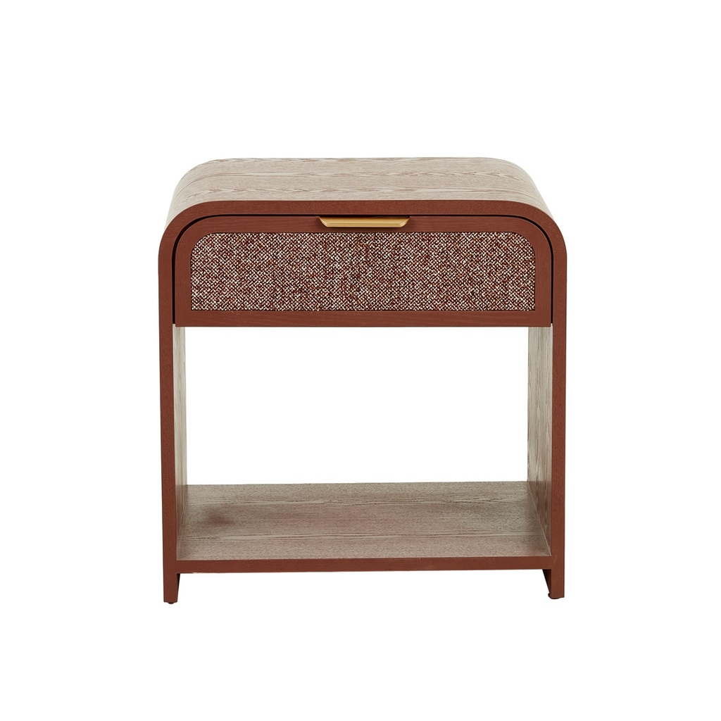 Chloe Arc Bedside - Brick - Paprika Weave